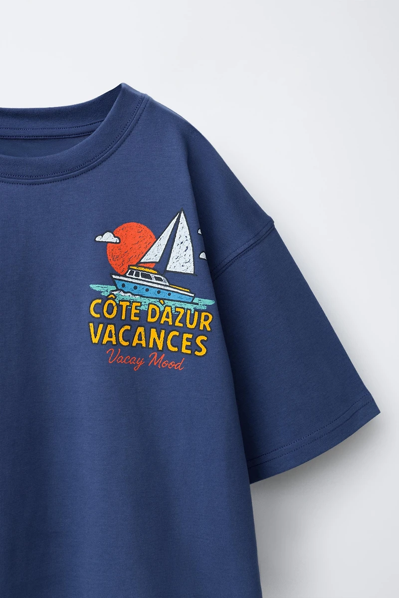 SAILBOAT PRINT T-SHIRT