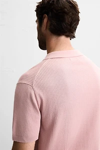 RIB KNIT POLO SHIRT