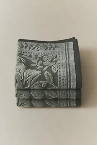 SET OF JACQUARD VELOUR FACE TOWELS (SET 3)