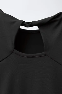 POLYAMIDE KNOTTED CUT OUT BODYSUIT
