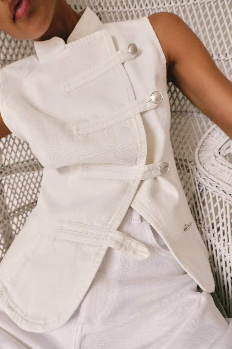 Z1975 FROG CLASP DENIM TOP