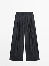 Jean large taille haute