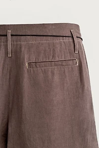 100% LINEN RELAXED FIT PANTS