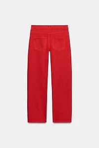 ZW COLLECTION MID-RISE STRAIGHT LEG JEANS