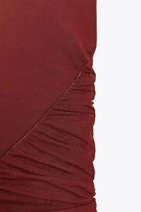 HALTER TULLE COMBINATION DRESS