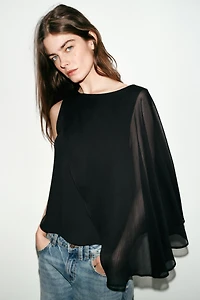 COMBINATION CAPE BLOUSE