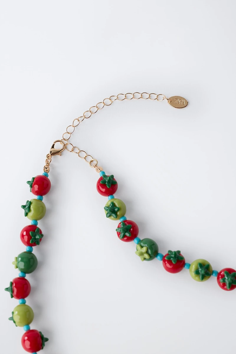 TOMATO BEAD NECKLACE