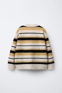 STRIPED KNIT CARDIGAN