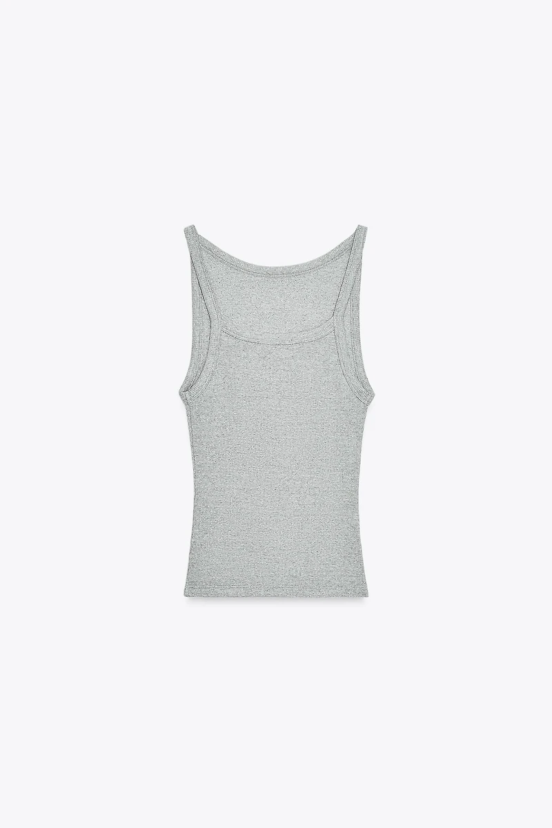 TOP HALTER CÔTELÉ