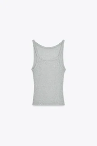 TOP HALTER CÔTELÉ