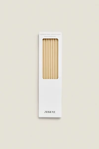 SET OF DECORATIVE CYLINDRICAL THIN TAPER CANDLES (SET OF 10)