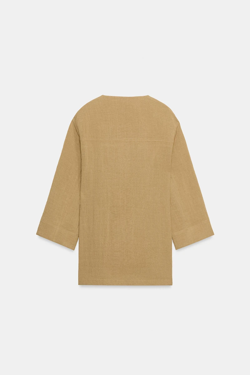 VESTE CROISÉE À FENTES LATÉRALES ENSEMBLE