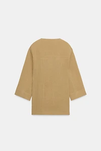 VESTE CROISÉE À FENTES LATÉRALES ENSEMBLE