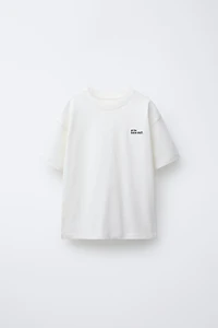 HEAVYWEIGHT EMBROIDERED TEXT T-SHIRT