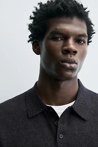 POLO EN MAILLE AVEC LAINE ET SOIE