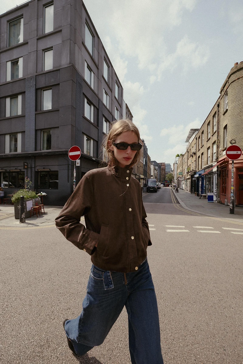 FAUX SUEDE JACKET