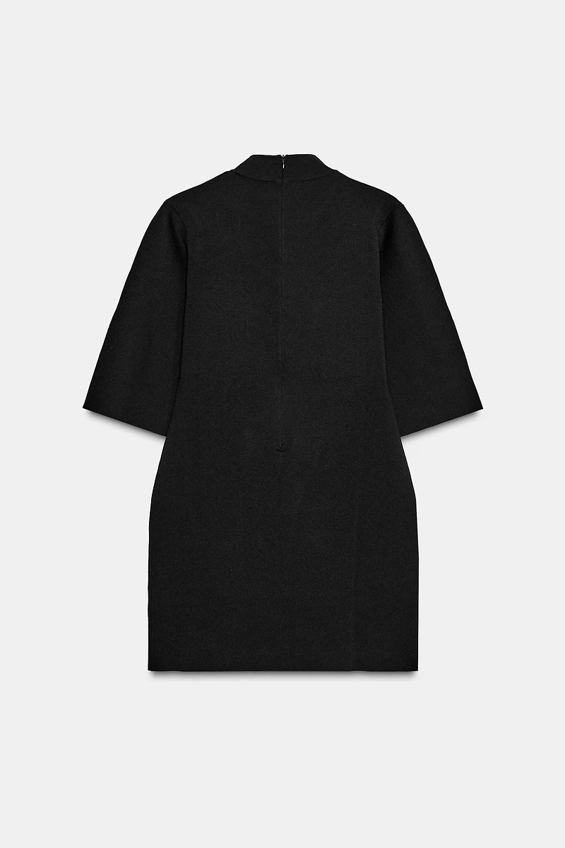 PLAIN KNIT MINI DRESS
