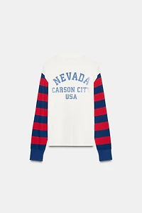 VARSITY STRIPED T-SHIRT