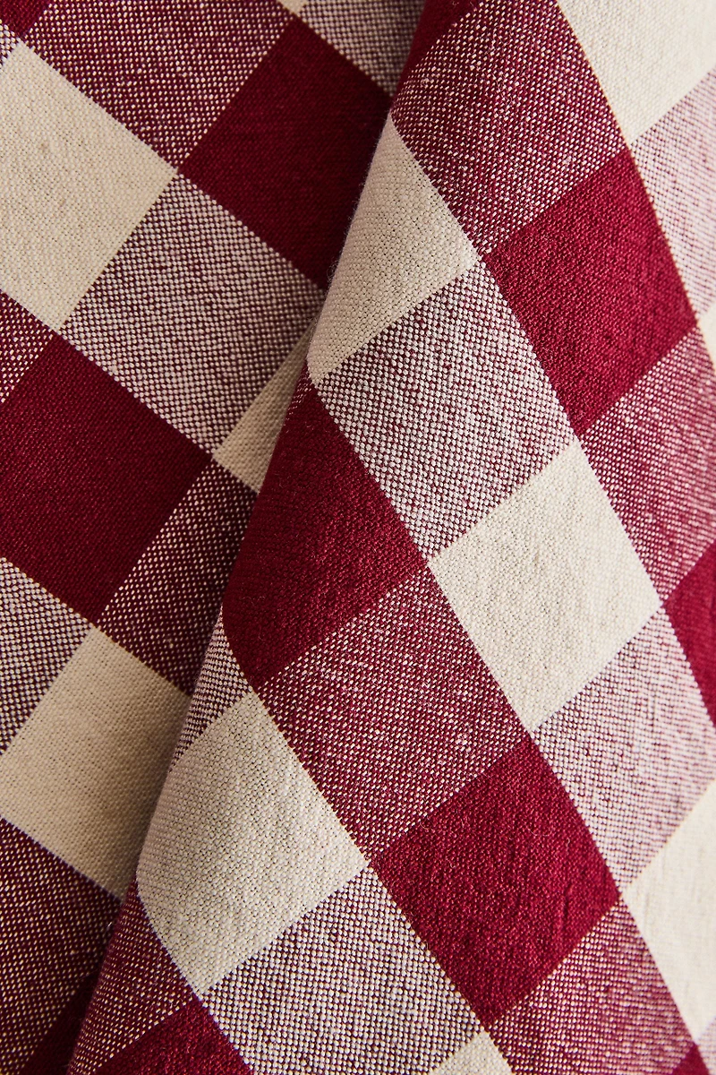 SET OF LARGE CHECK COTTON KITCHEN TOWELS (SET OF 2)