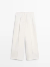Pantalon de tailleur fluide en lin