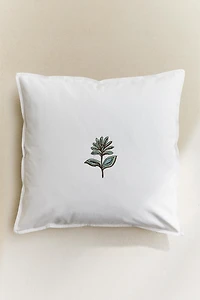 HOUSSE DE COUSSIN BRODERIE FLEUR