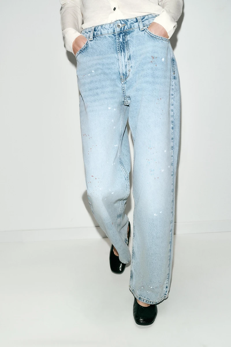 Z1975 LOOSE MID-RISE PAINT EFFECT JEANS