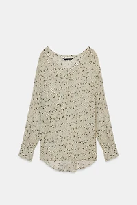 ZW COLLECTION PRINTED FLOWY SHIRT