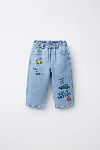 JEAN TAPERED BAGGY IMPRIMÉ