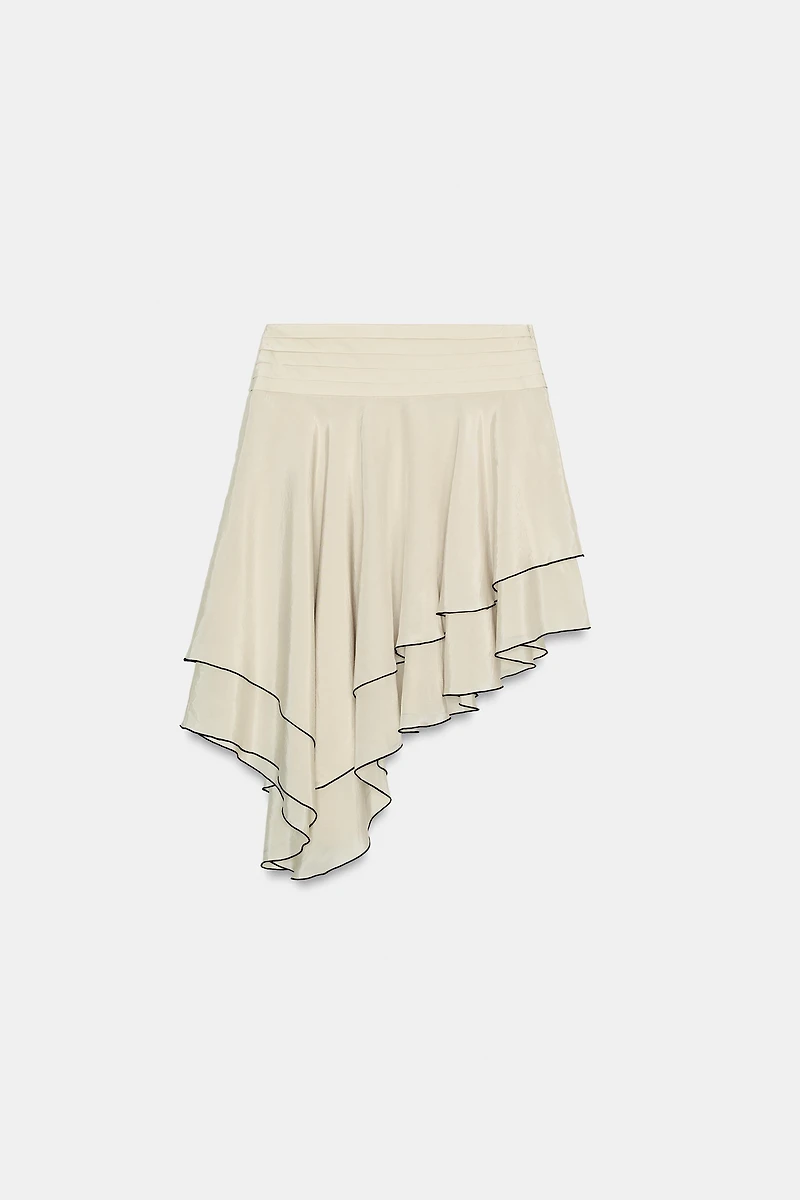 ASYMMETRIC RUFFLED SKIRT ZW COLLECTION