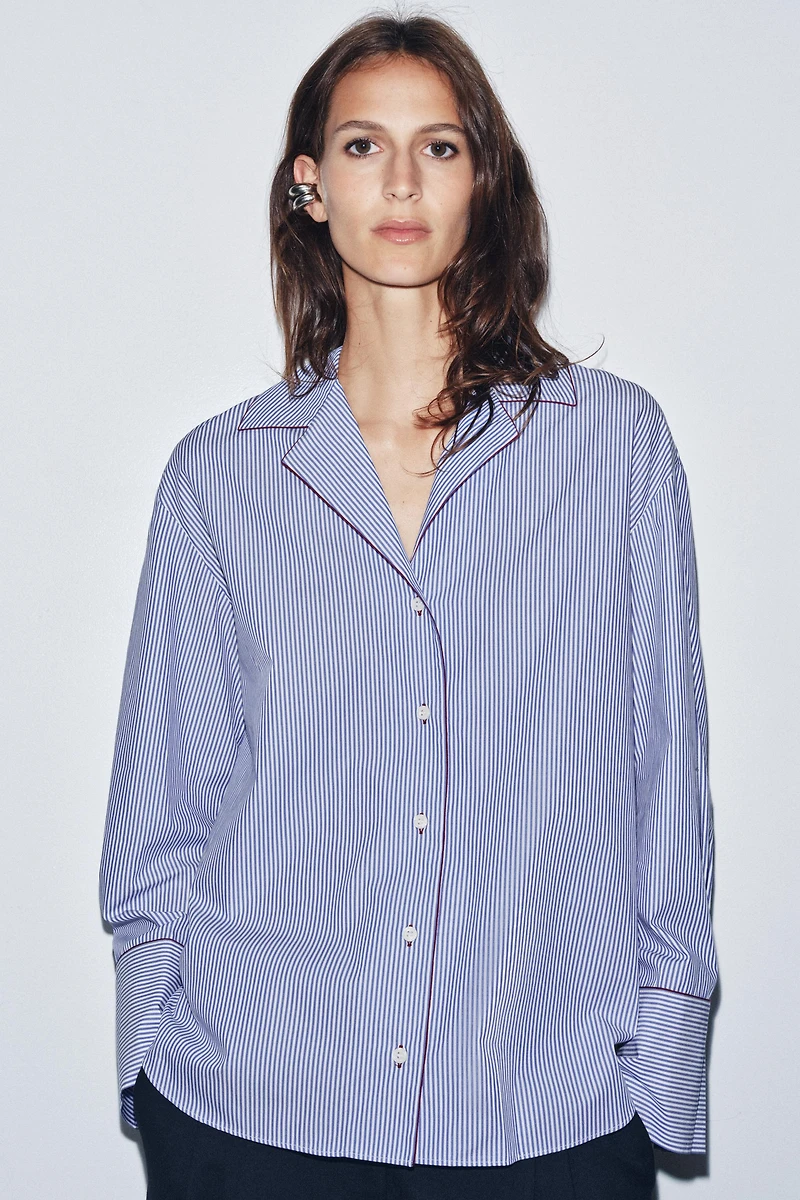 ZW COLLECTION CONTRAST TRIM SHIRT
