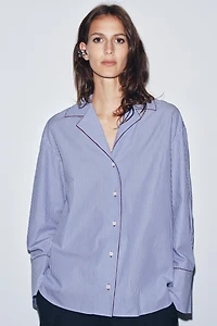 ZW COLLECTION CONTRAST TRIM SHIRT