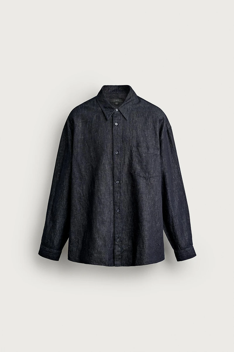 RELAXED FIT LIGHTWEIGHT DENIM SHIRT