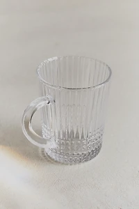 TASSE EN VERRE AVEC RELIEF GÉOMÉTRIQUE
