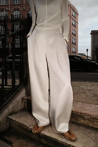 SATIN BARREL PANTS