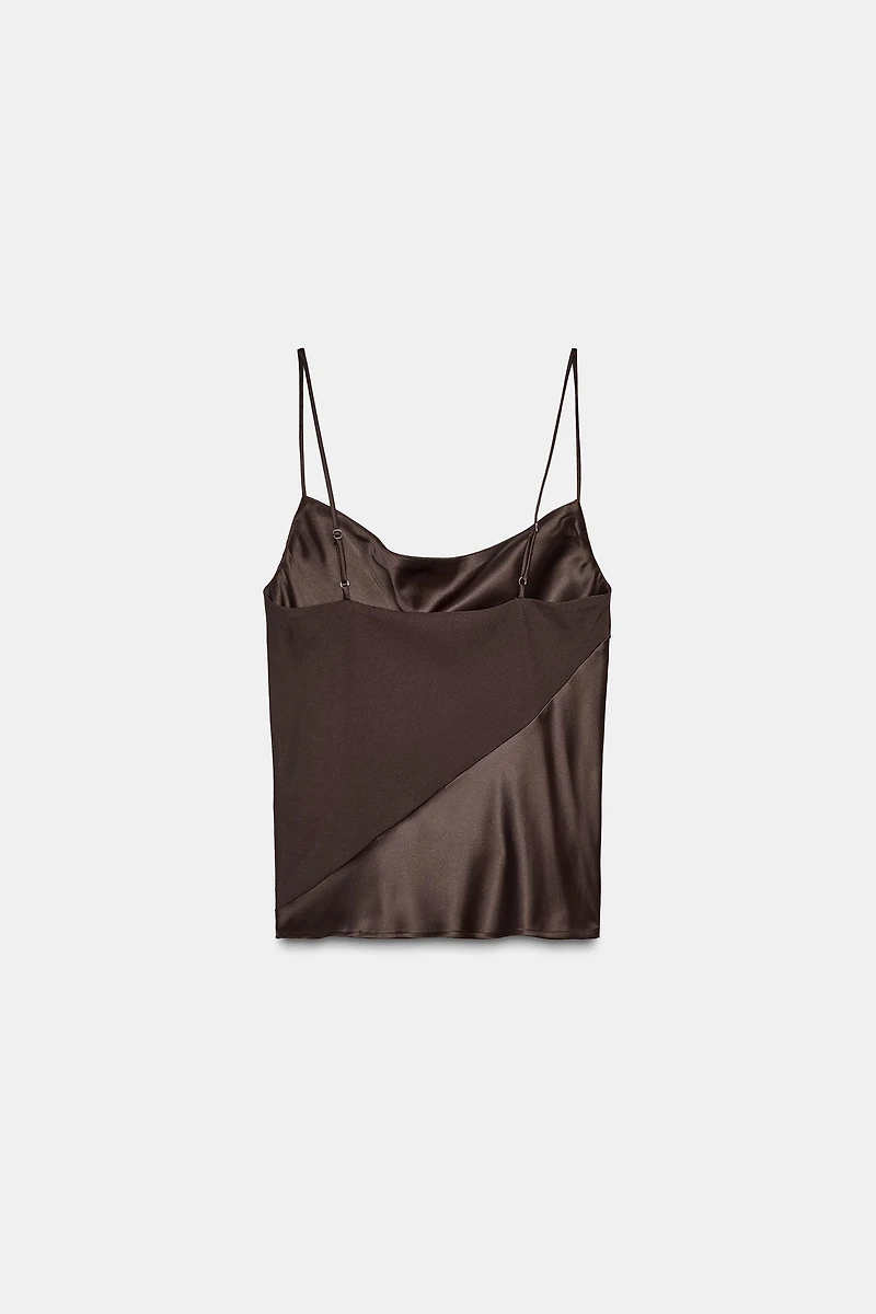 SATIN TRIM CAMISOLE TOP