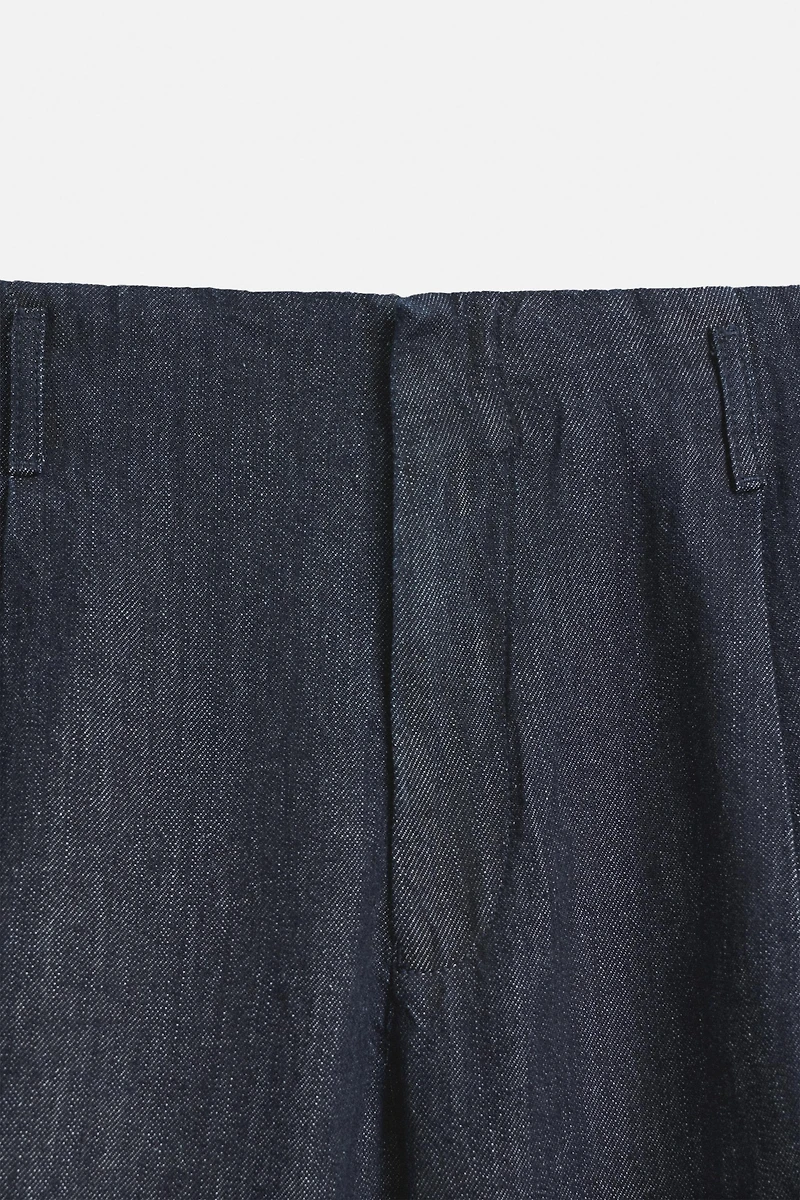 PANTALON DENIM WIDE FIT CROPPED