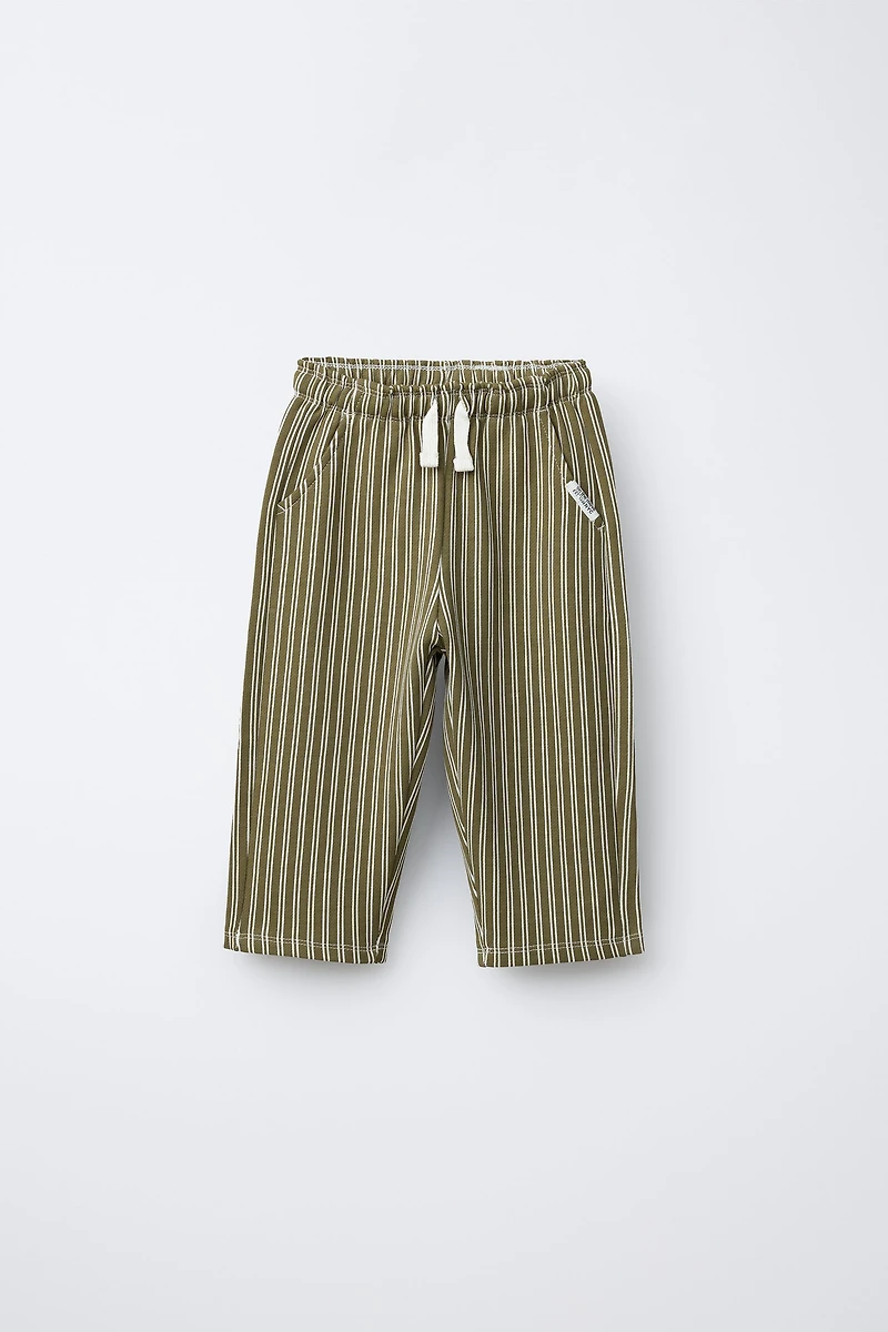 STRIPED PLUSH PANTS