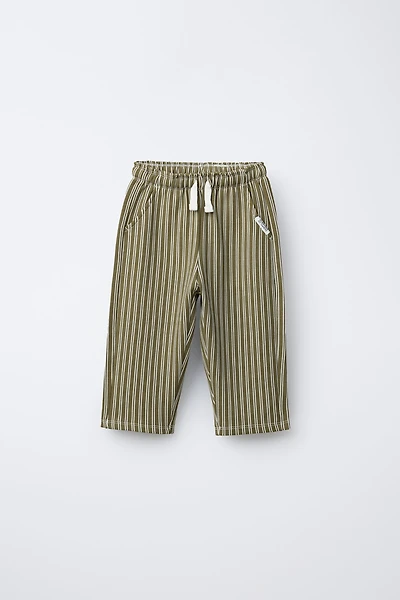 STRIPED PLUSH PANTS