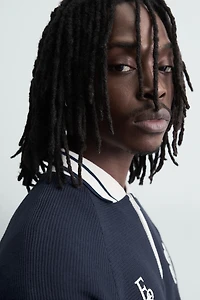 PRINTED POLO SHIRT. CONTRAST