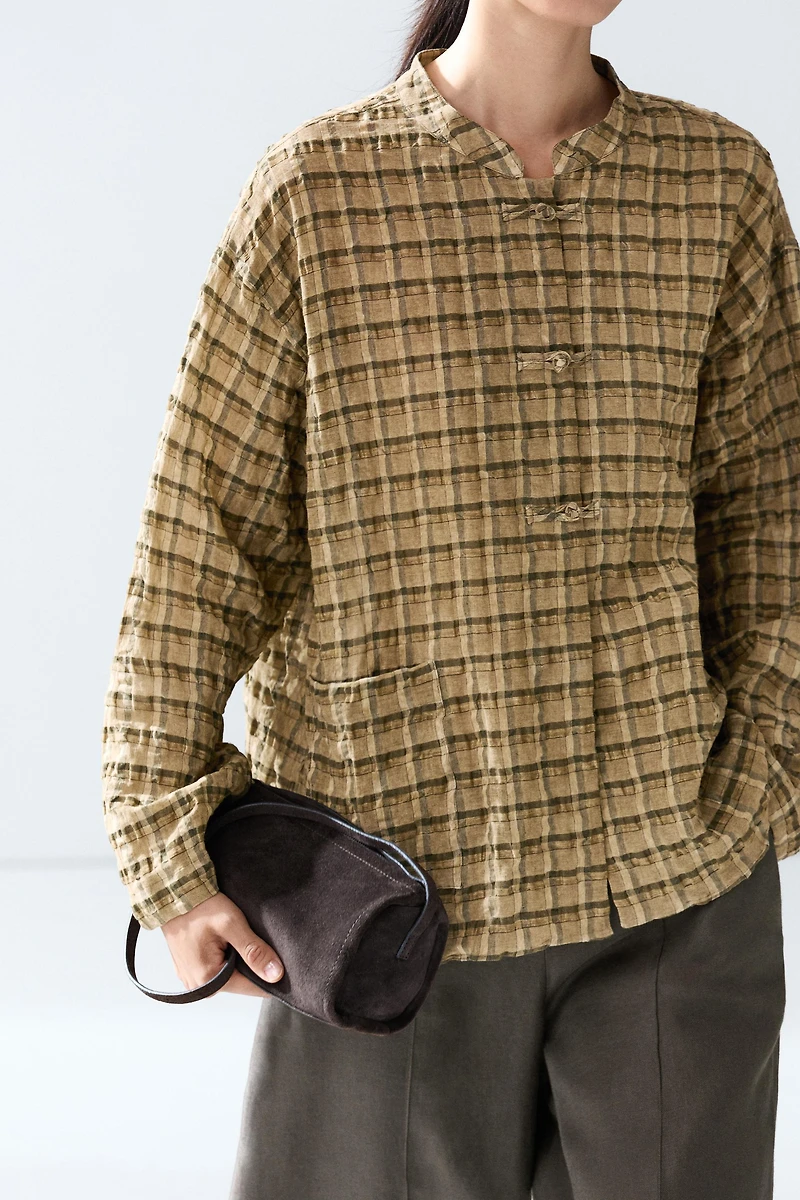 Flowing checkered shirt