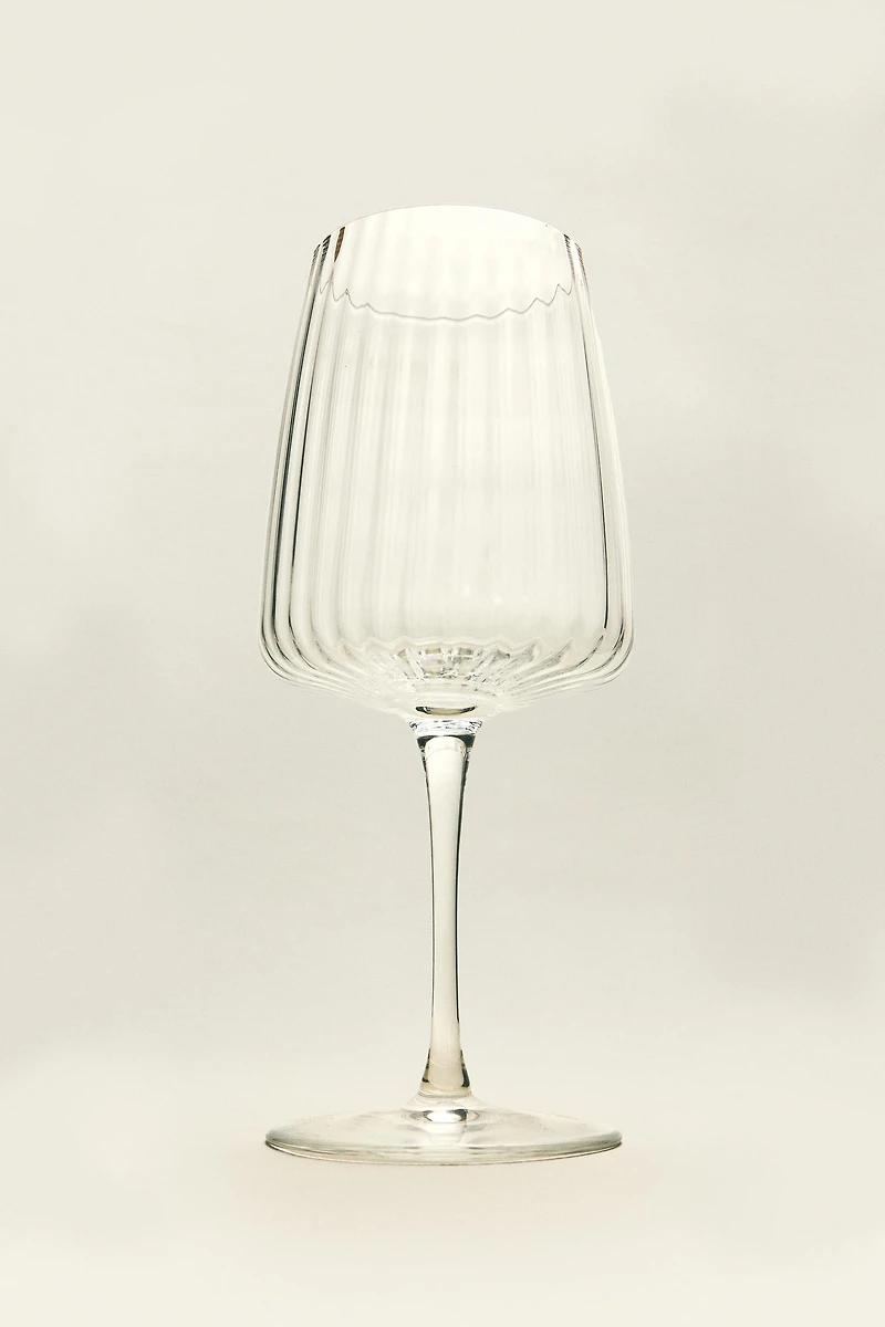 LARGE GLASS WITH LINES