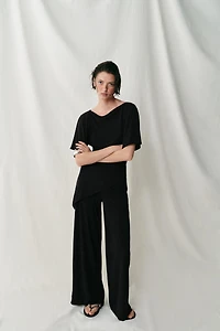 DRAPED CREPE TOP