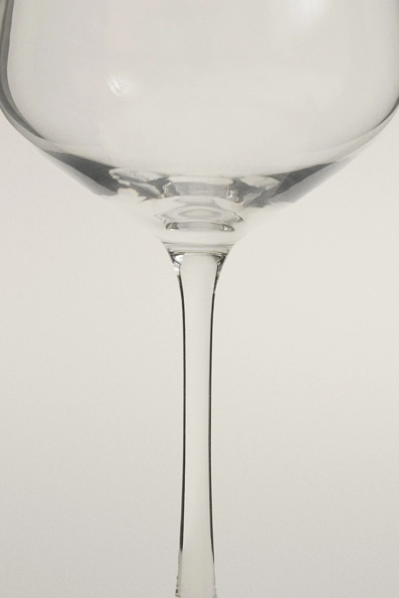 GOLD RIM BOHEMIA CRYSTAL WINE GLASS