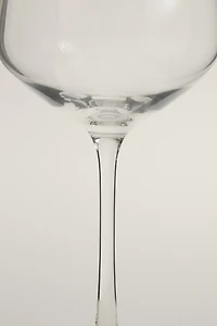 GOLD RIM BOHEMIA CRYSTAL WINE GLASS