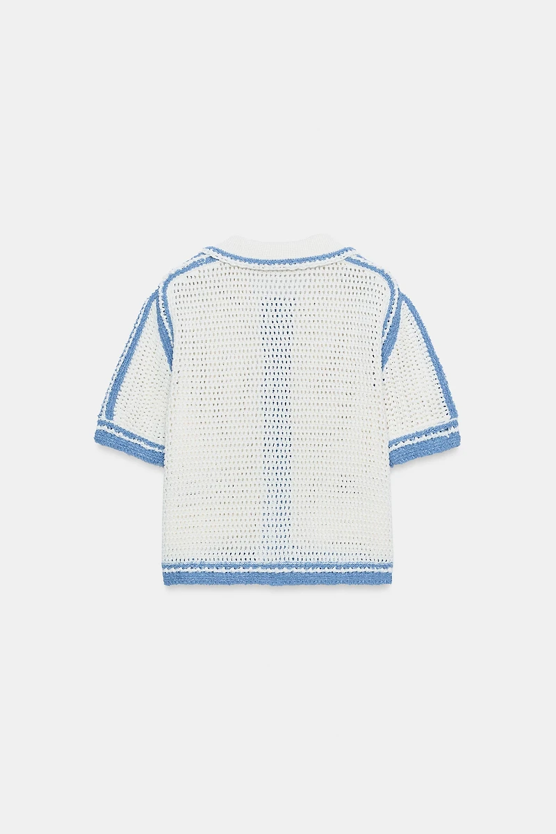 OPEN-KNIT POLO