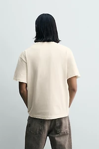 T-SHIRT RELAXED FIT TEXTE DÉLAVÉ