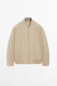 Linen bomber jacket
