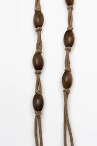 Gem-effect bead cord necklace