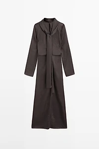 Long flowing dress with tie - STUDIO