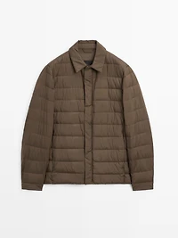 Reversible water-repellent down blend waistcoat